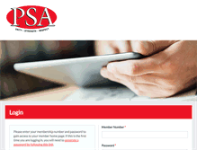 Tablet Screenshot of membership.psa.asn.au